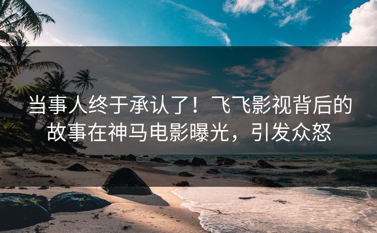 当事人终于承认了！飞飞影视背后的故事在神马电影曝光，引发众怒